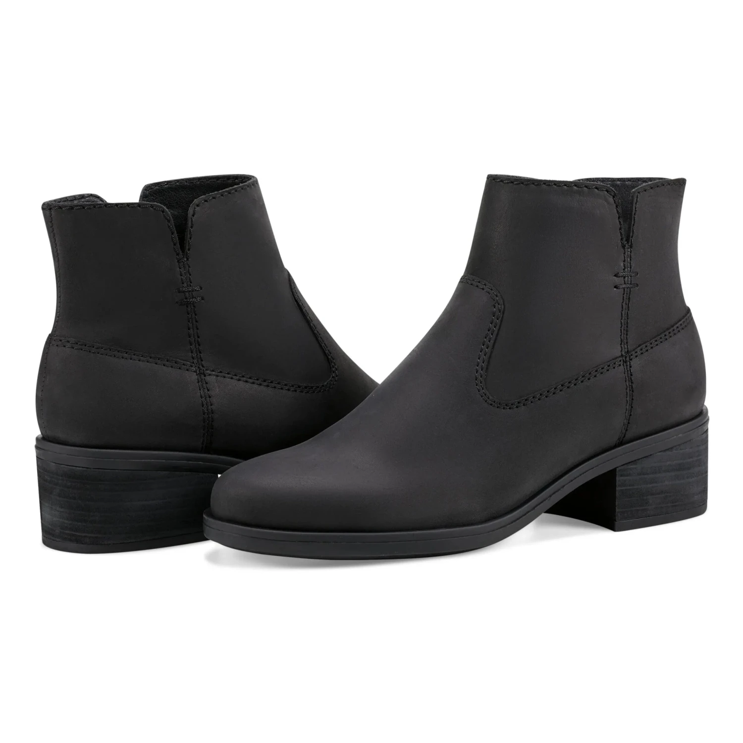 Oslo Block Heel Round Toe Casual Booties 10 Oslo Block Heel Round Toe Casual Booties - Image 8