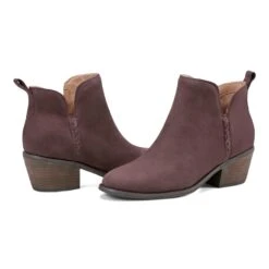 Marisole Block Heel Slip-on Casual Booties -Snooza Sales Store 3cec091dbcac568a86251ba3045e4a16ae080225
