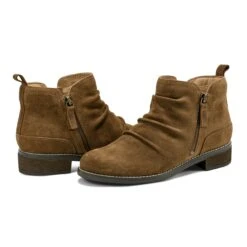 Nadya Round Toe Ruched Casual Booties -Snooza Sales Store 80ca153387db6b57ff59a535e2ebd4e2b5d7cb03