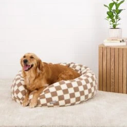 Checkerboard Cuddler Dog Bed