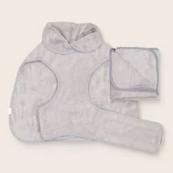 Dog Bath Robe And Towel Set -Snooza Sales Store Dog Bath Robe and Towel Set Platinum