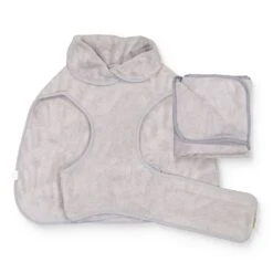 Dog Bath Robe And Towel Set -Snooza Sales Store Dog Bath Robe and Towel Set Platinum w