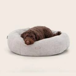 Panelled Cuddler Dog Bed -Snooza Sales Store Panelled Cuddler Dog Bed Pebble 1