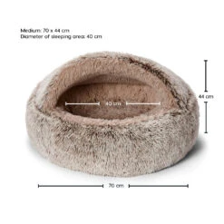 Calming Hoodie Cuddler Dog Bed -Snooza Sales Store Snooza Calming Hoodie Cuddler Mink M