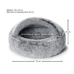 Calming Hoodie Cuddler Dog Bed -Snooza Sales Store Snooza Calming Hoodie Cuddler Silver Fox M