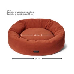 Self-Warming Cuddler Dog Bed -Snooza Sales Store Snooza Self Warming Polar Fleece Cuddler in Rust L