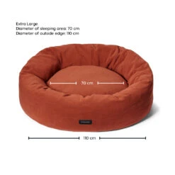 Self-Warming Cuddler Dog Bed -Snooza Sales Store Snooza Self Warming Polar Fleece Cuddler in Rust XL
