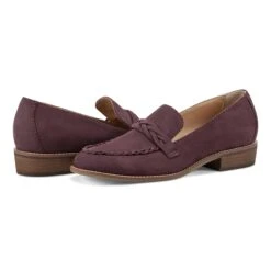 Edie Stacked Heel Casual Slip-on Loafers -Snooza Sales Store d10310ed8b38534c45e1ac7b2f59930ef186f024